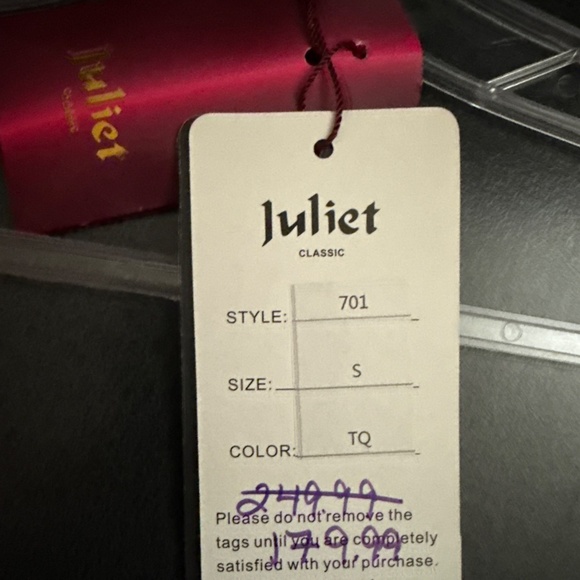 Light Blue Short Formal Dress – Beaded Corset Bodice - Picture 4 of 5